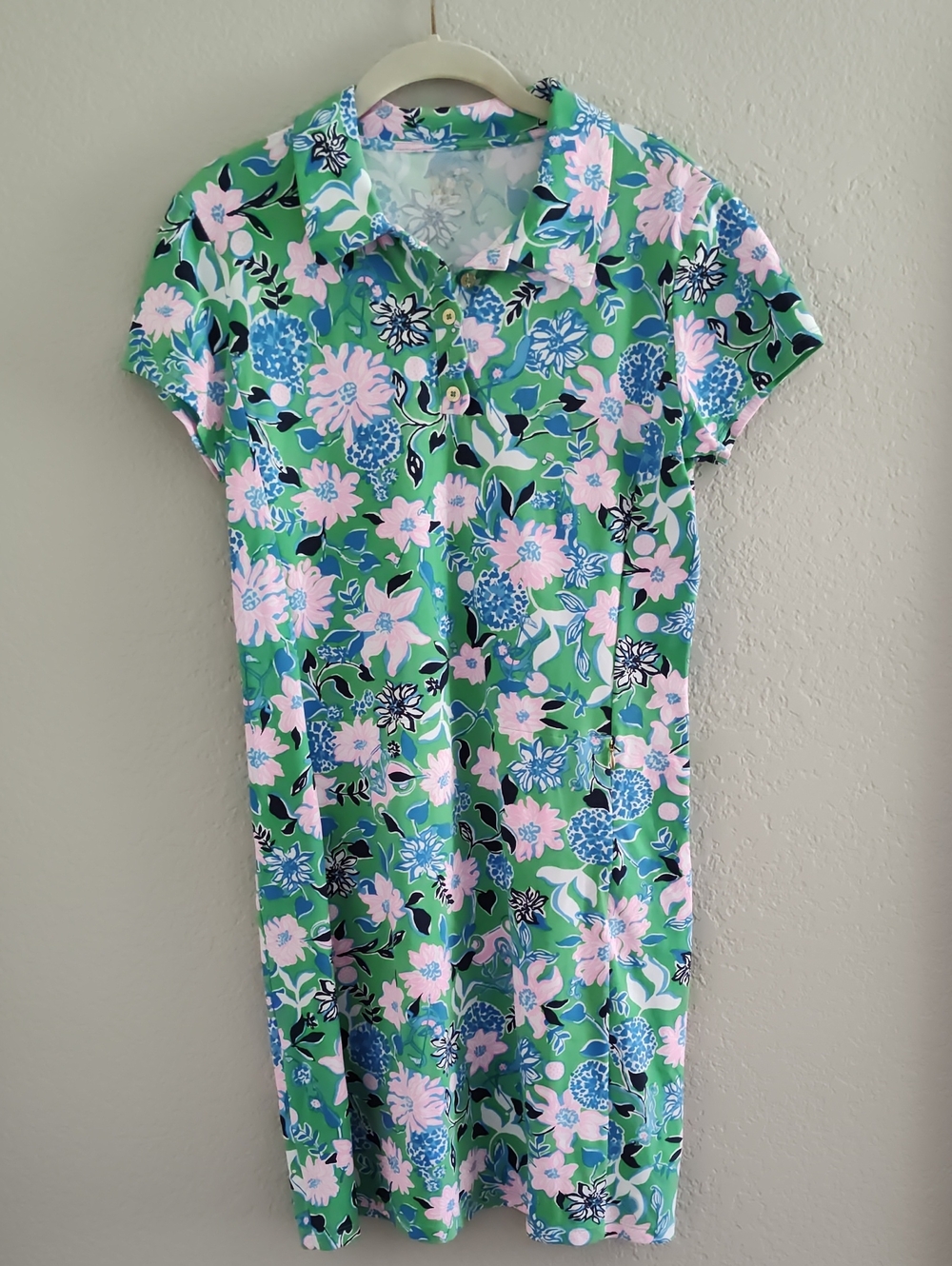 NWOT Lilly Pulitzer Frida Scallop polo dress UPF 50 tennis resort wear Size M